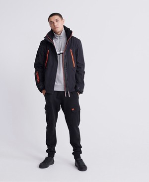 Superdry Hooded Tech SD-Windattacker Férfi Kabát Fekete | PTCYF0836